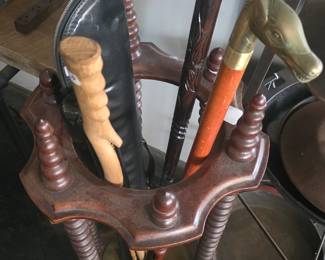 Vintage canes and walking sticks