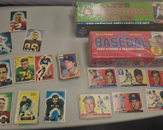 vintage baseball and football cards 1950s and 80s