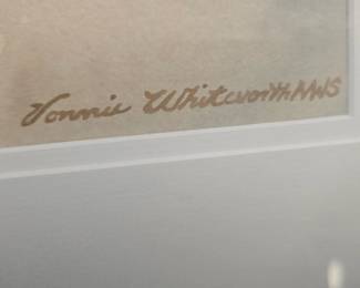 Vonnie Whitworth original watercolor framed and matted 