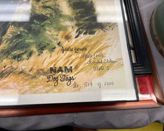 Adria Lewis Limited edition Nam dog tags framed print plate 1 #519-1000
