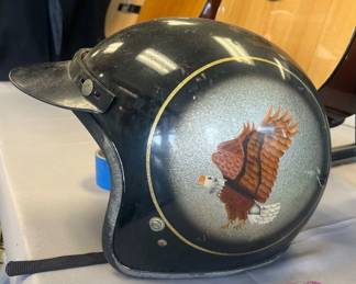 Vintage 1970's motorcycle helmet