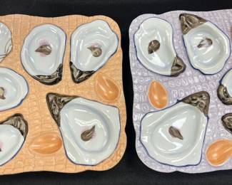 Twos company oyster plates