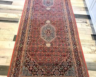 Hand-knotted Persian Bidjar runner in 4' x 10.4' size