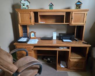 Large oak desk