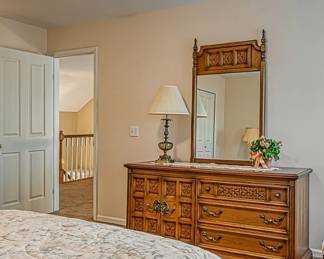 Upstairs bed and dresser