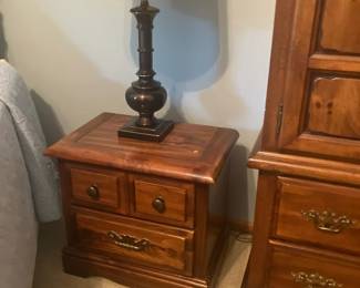 One of a pair of nightstands w 2 drawers