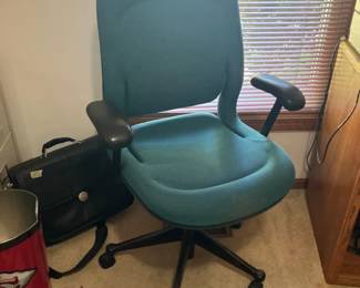 Herman Miller chair w teal upholstery