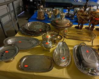 SILVER PLATE SERVING PIECES
