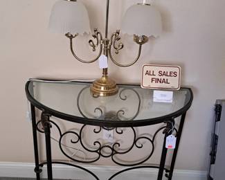 NICE GLASS AND METAL DESIGN TABLE