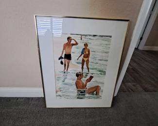 ORIGINAL ART OF BEACH SCENE