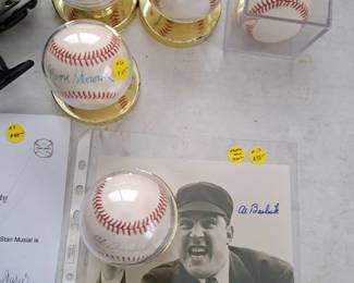 SIGNED BASEBALLS WITH FAMOUS UMPIRE PHOTO