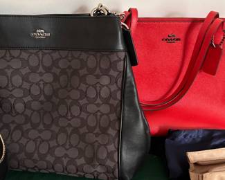 Coach bags including one with all new tags still attached