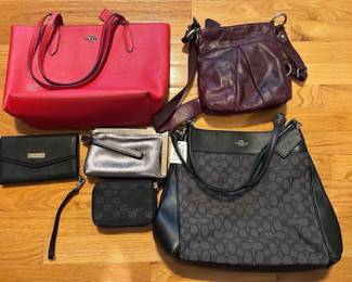 Purses include Coach, Kate Spade and DKNY
