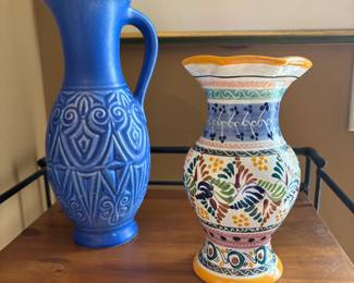 Talavera Vase & Carstens pitcher 