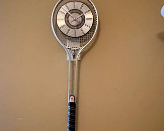 Vintage Schatz Tennis Racket clock ( name on back ) 