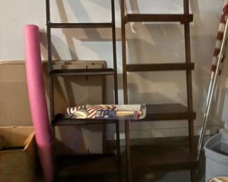 Wooden wall shelves