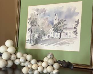 Alabaster grapes cluster 2 pieces 