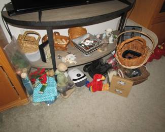 candles, statues, baskets, stuffies, sleeping pixie