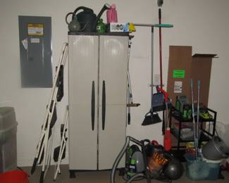 full storage cabinet, step stool