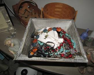 Jewelry, baskets, knick knacks