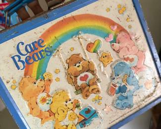 Vintage Care Bears lunch box with thermos