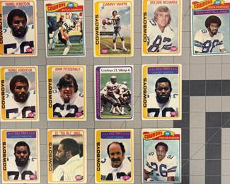 FHM003 - Vintage Collection Of Dallas Cowboy Football Trading Cards