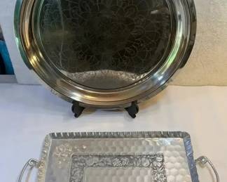 FHM197 - Large Kitchenware Silver-Pated Platters