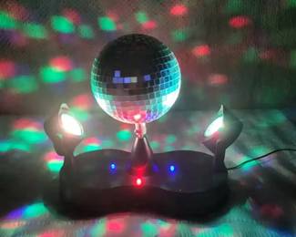 FHM088 - Mini Disco Ball Wall Pull In Red, Green and Blue LED Lights