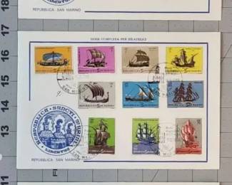 FHM260 - Vintage Republic of San Marino Stamp Collection – 3 Complete Thematic Sets