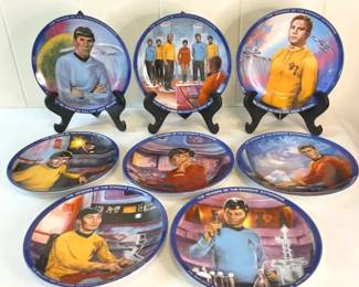 FHM152 - Vintage Star Trek Collectors Plates - Set Of 8