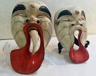 FHM064 - 1980s Hand Carved Bali Masks