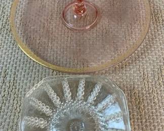 FHM025 - Depression Era Dessert Plates & Glass Server