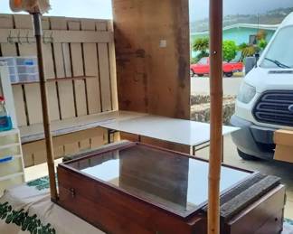 FHM102 - Unique Handmade Rustic Boho Sales Display Case Wood