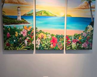 3 panels by Danny Braddix Jr. - 48" x 24" each
