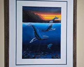 Humpback Whales by James H. O'Neill - 1988 - 21" x 25"