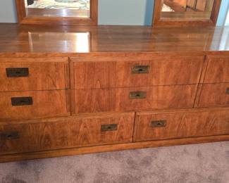 Long Dresser with two mirrors - 72"W x 19"D x 29"H