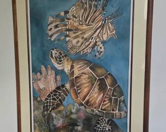 Artist Proof - Mauna Lani Sea Turtle by Candace Lee 1996 - 56" x 41"