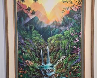 "Living Aloha"  by Edgardo F. Garcia  ( ???? - 2025) - 49" x 40"