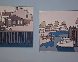 Sailboats each 46" x 32" 