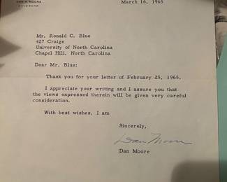 NC Governor Dan Moore