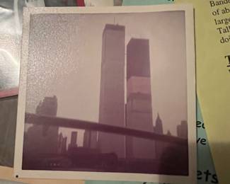 Vintage Photo of World Trade Centers Under Construction 
