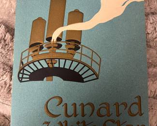 One of MANY Cunard & White Star Line Passenger Lists and Menus From the Early 30s