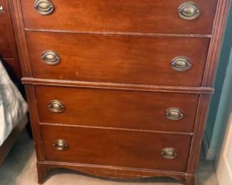 Antique Mahogany Tall Chest