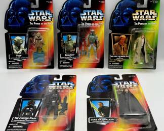 3040 - 5 Star Wars POTF Heroes & Villains Lot Sealed