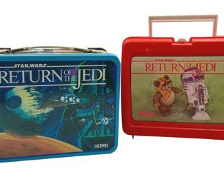 3057 - 2 Vintage Star Wars Return of the Jedi Lunch Boxes