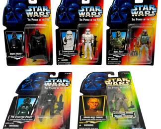 3038 - 5 Star Wars POTF Villian Action Figures Sealed 2