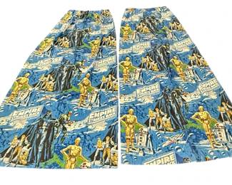 3156 - 2 Vintage Star Wars ESB Curtain Panels 39 x 80