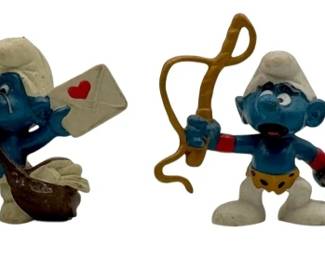 3842 - Lot of 4 Schleich Smurf PVC Figurines