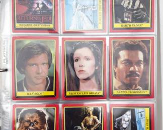 3596 - Star Wars ROTJ Sticker Trading Card Lot Incomplete