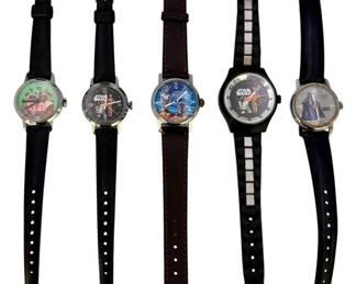 3150 - Lot of 5 Star Wars Analog Wristwatches